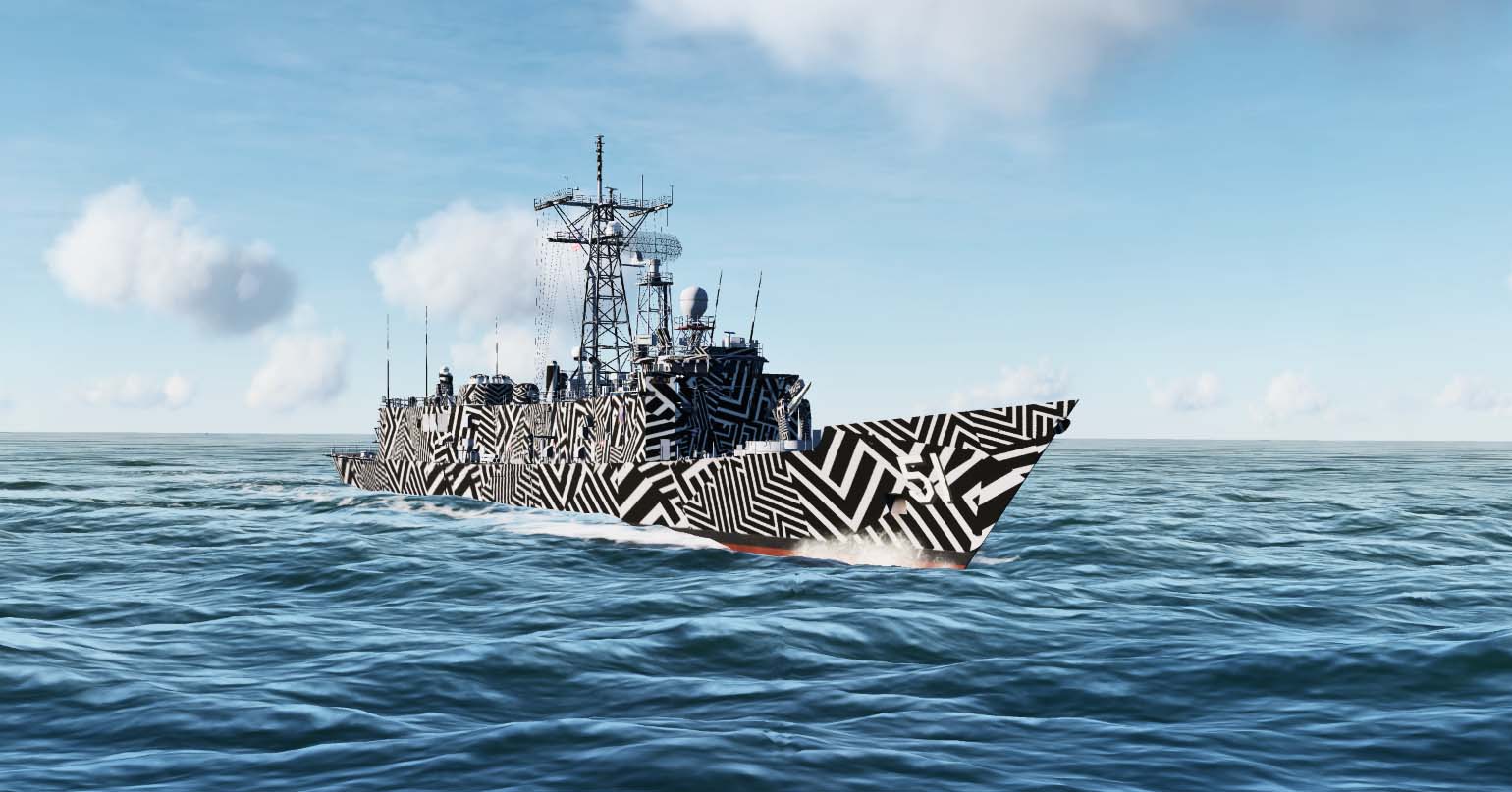 Oliver Hazard Perry-class frigate- Dazzle camouflage [FICTIONAL]